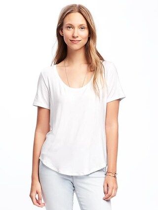 Luxe Curved-Hem Tee for Women | Old Navy US