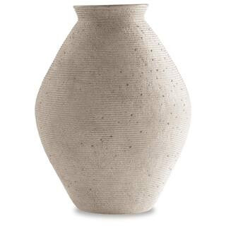 Hannela 17 in. Ivory Resin Urn Decorative Vase | The Home Depot