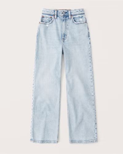 Ultra High Rise Cropped Wide Leg Jeans | Abercrombie & Fitch (US)