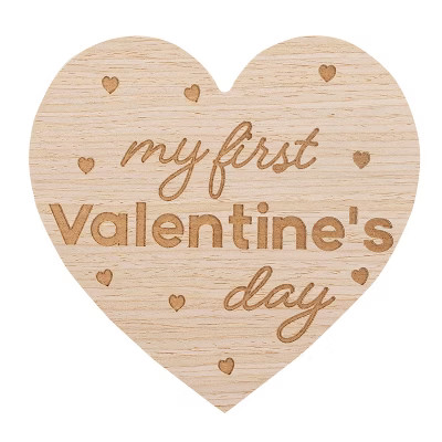 Pearhead Wooden Photo Card - Brown - Baby's First Valentine's Day Gift | Target