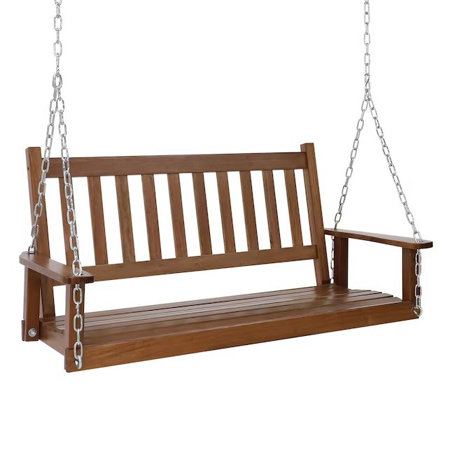 VEIKOUS 4 FT 2-person Natural Wood Outdoor Swing | Lowe's