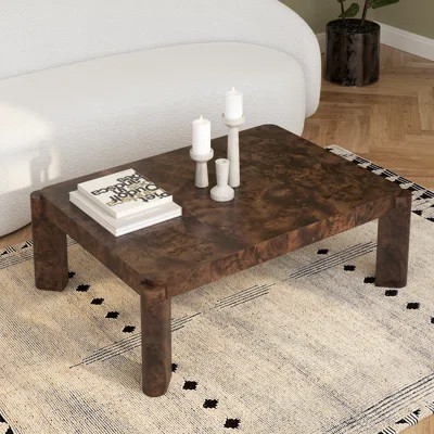 Jakus 46" Burl Coffee Table | Wayfair North America