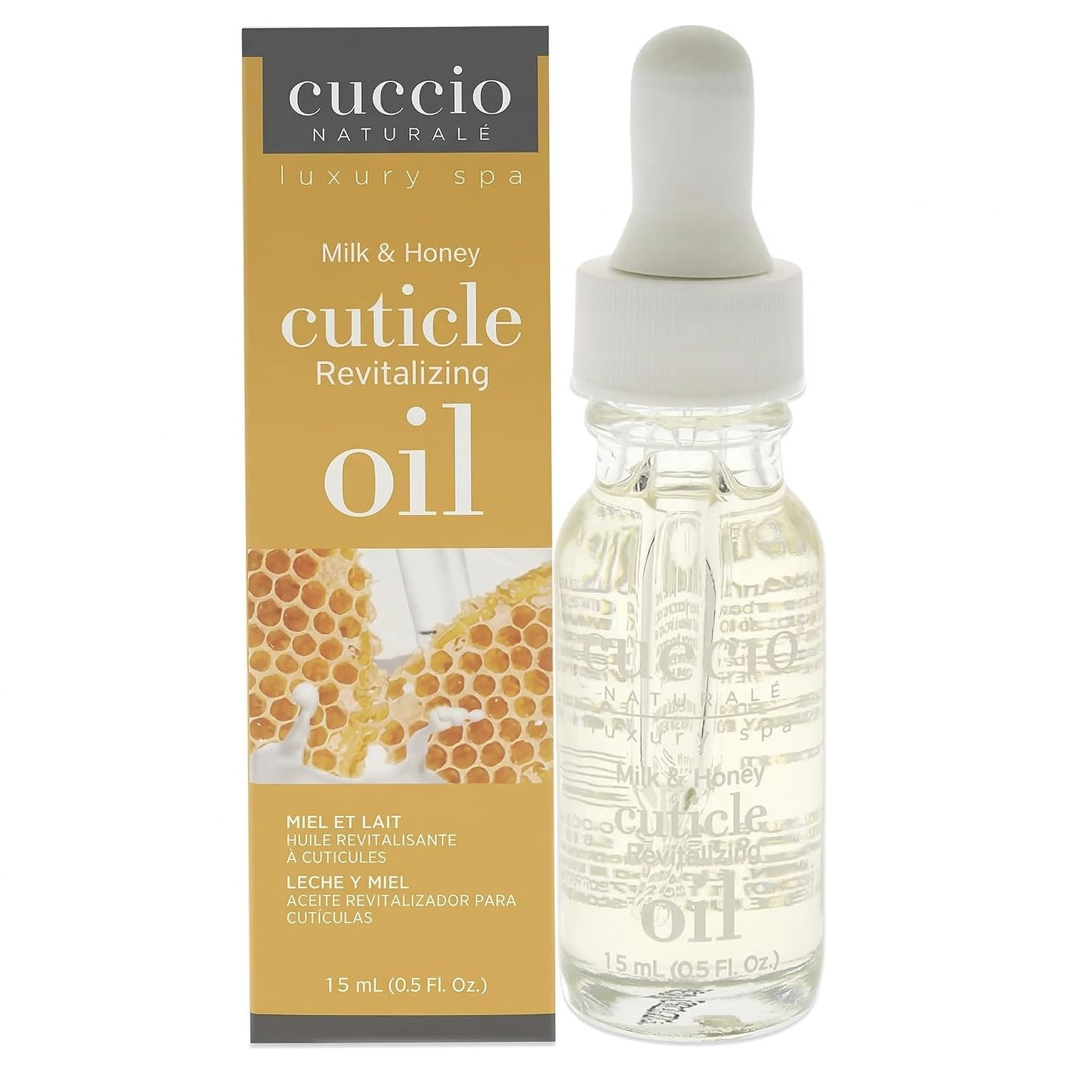 Cuccio Naturale Revitalizing Cuticle Oil - Hydrating Oil For Repaired Cuticles Overnight - Remedy For Damaged Skin And Thin Nails - Paraben/Cruelty-Free Formula - Milk And Honey - 0.5 Oz | Amazon (US)