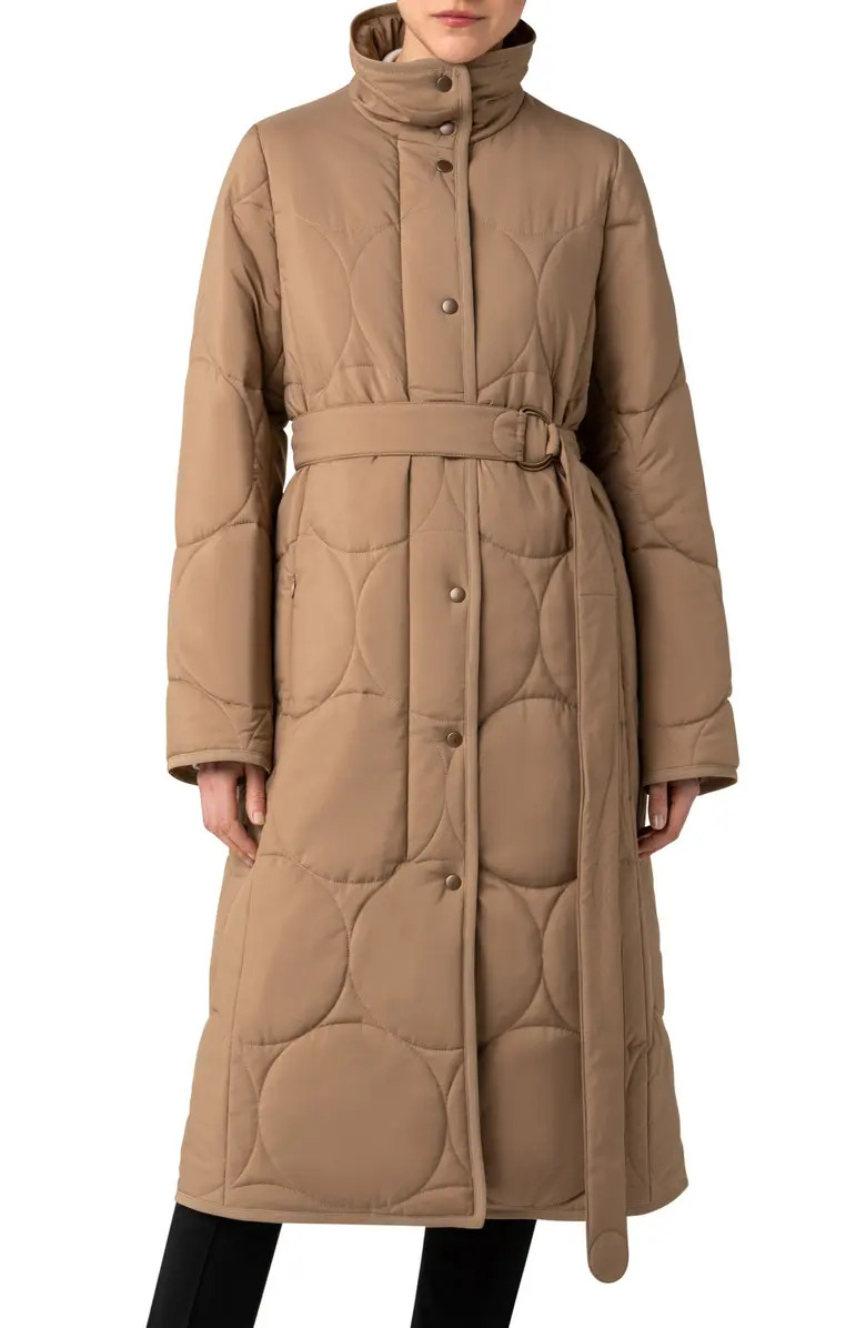 XL Dot Quilted Long Coat | Nordstrom