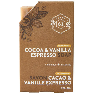 Crate 61 Organics Bar Soap Cocoa & Vanilla Espresso | Well.ca