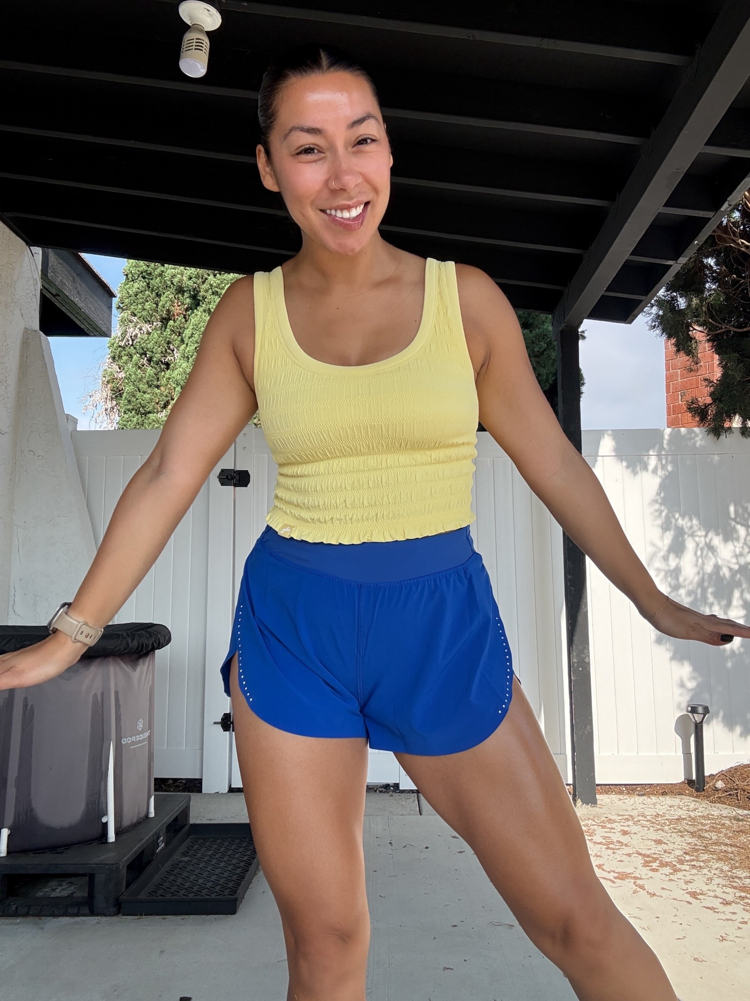 Obsessed with today’s running fit⭐️🫐⭐️