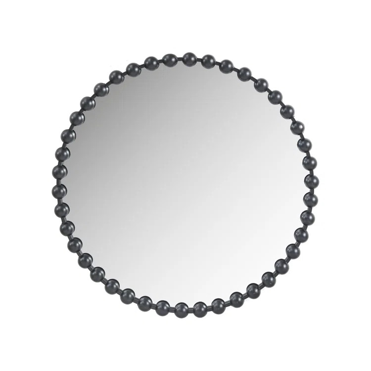 Madison Park Signature Marlowe Beaded Round Metal Wall Mirror | Birch Lane | Wayfair North America
