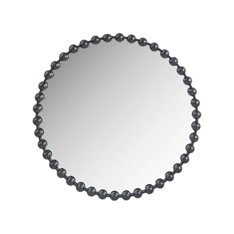 Madison Park Signature Marlowe Beaded Round Metal Wall Mirror | Birch Lane | Wayfair North America