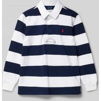 Polo Ralph Lauren Kids Longsleeve mit Label-Stitching in Marine, Größe 134 | Peek & Cloppenburg* Düsseldorf DE