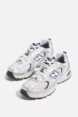 New Balance 530 White & Silver Trainers | Urban Outfitters (EU)