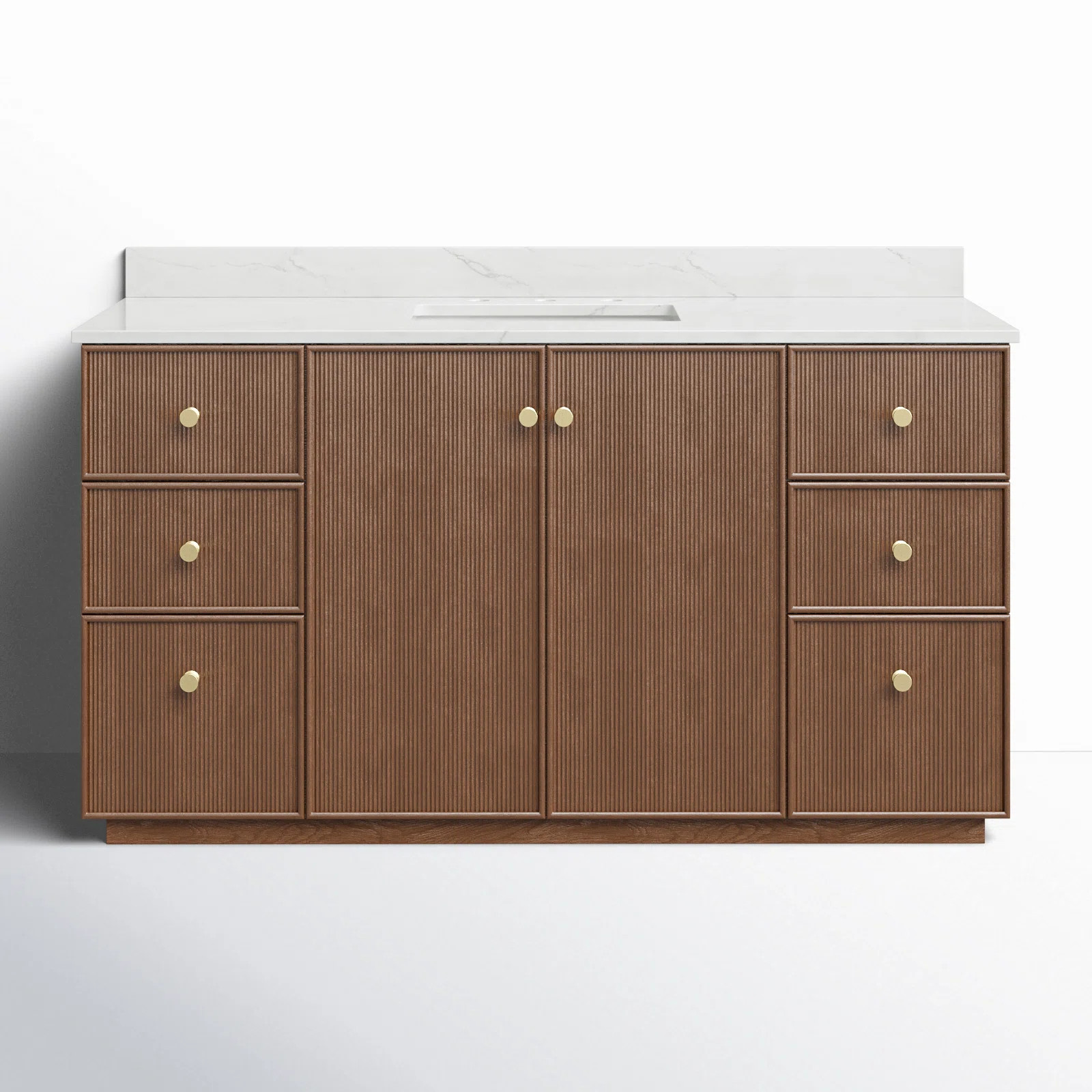 Amella 60'' Free Standing Single Bathroom Vanity with Quartz Top | Wayfair North America