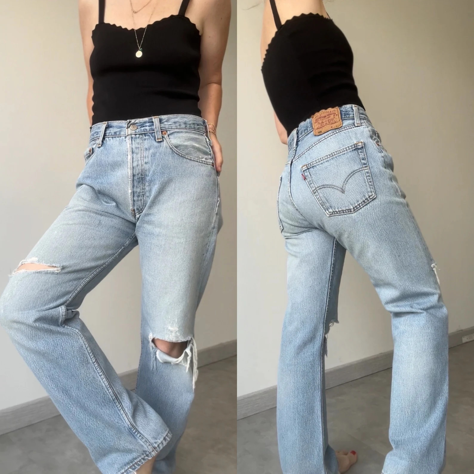 Soft Levis 501 vintage w31 L28 Levi’s light blue faded blue made in U.K. 90s straight leg 501 v... | Etsy (US)