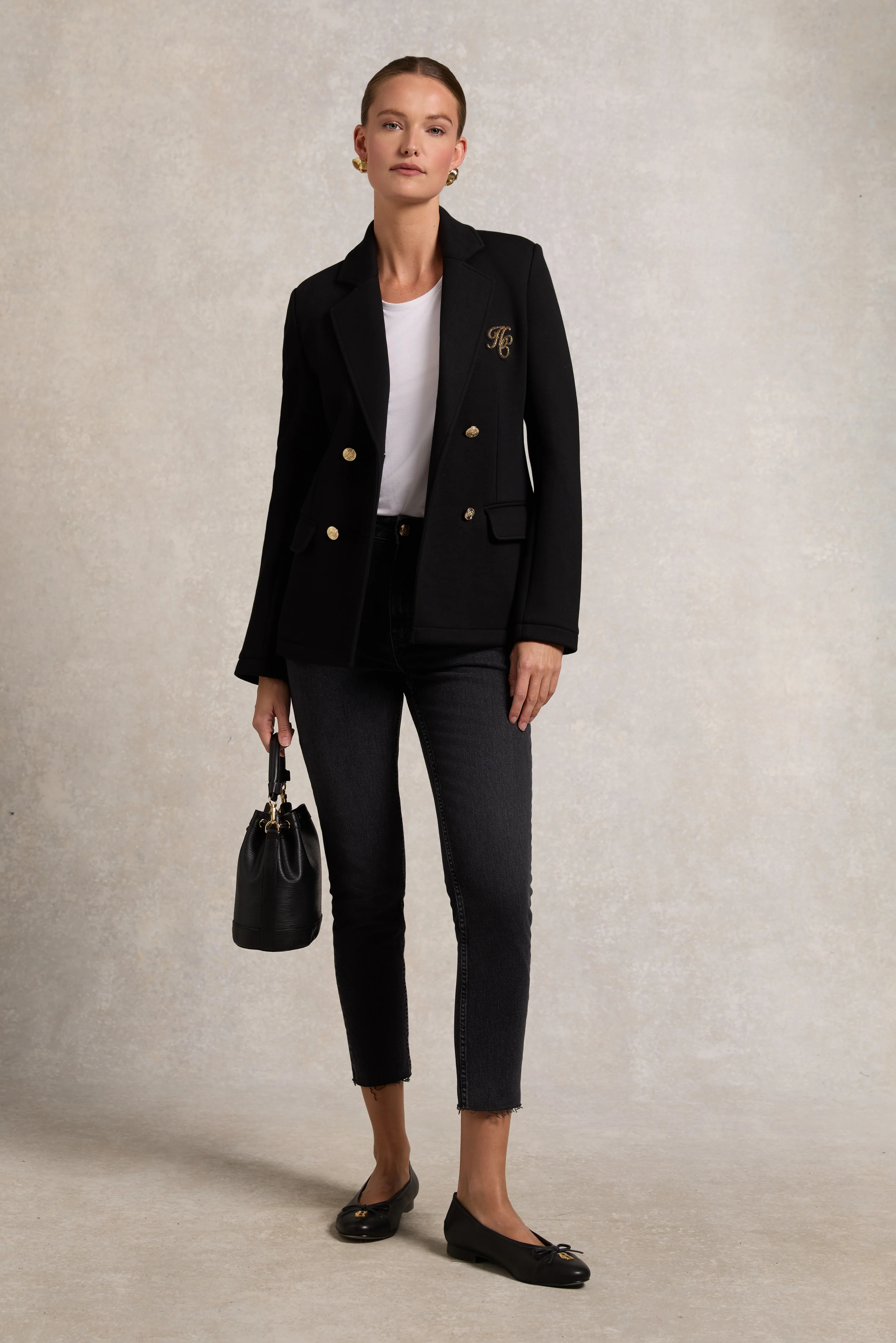 High Rise Slim Jean (Washed Black) | Holland Cooper