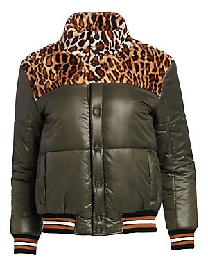 Faux Fur Puffer Bomber Jacket | Saks Fifth Avenue