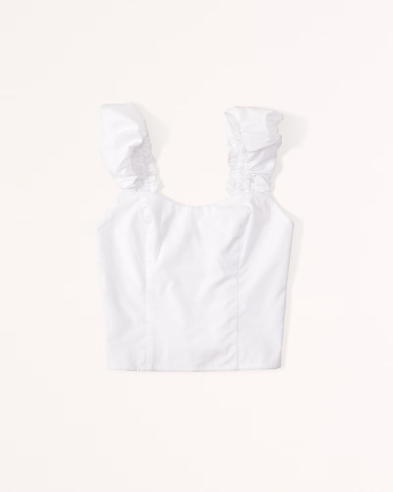 Bubble Strap Poplin Top | Abercrombie & Fitch (US)