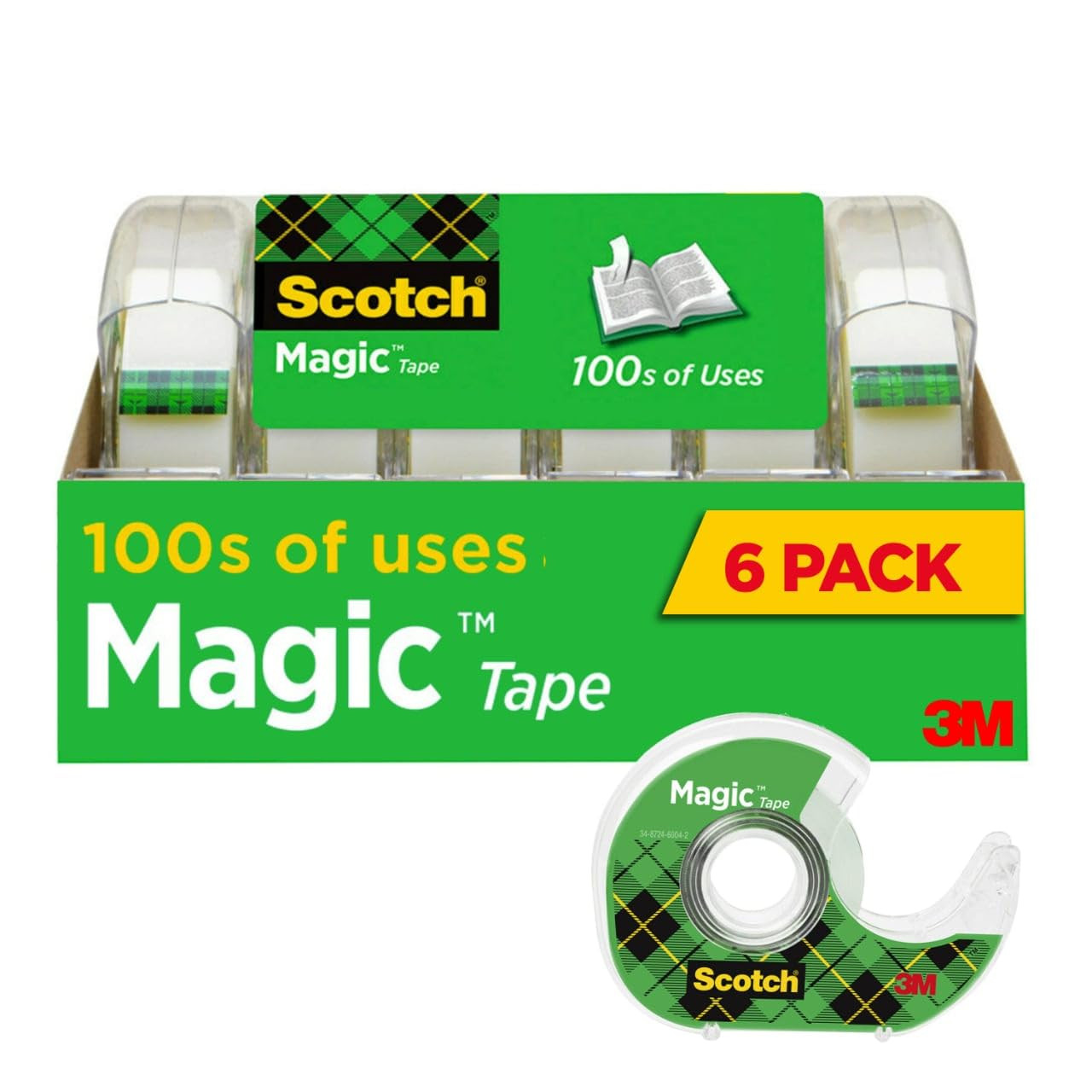 Scotch Magic Tape, Invisible, Repair Christmas Cards and Use as Holiday Gift Wrap Supplies for Ch... | Amazon (US)