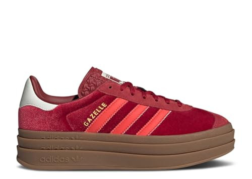 Adidas Gazelle Bold Womens Sneaker (Bright Red Velvet, 9) | Amazon (US)