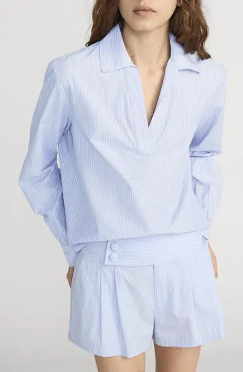 The Stripe V-Neck Popover Top | Nordstrom