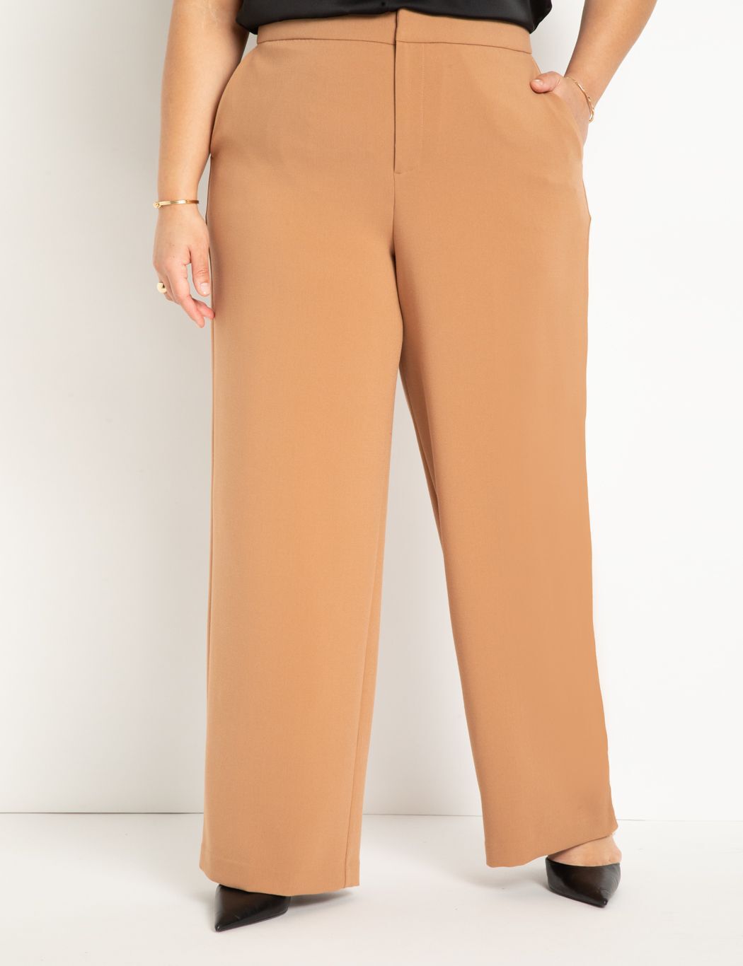 Straight Leg Doublecloth Pant | Eloquii