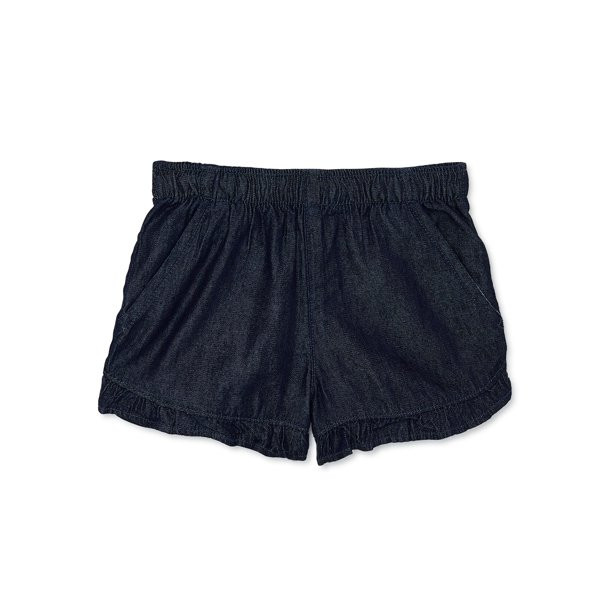 Garanimals Baby Girls Ruffle Denim Shorts, Sizes 0-24 Months | Walmart (US)