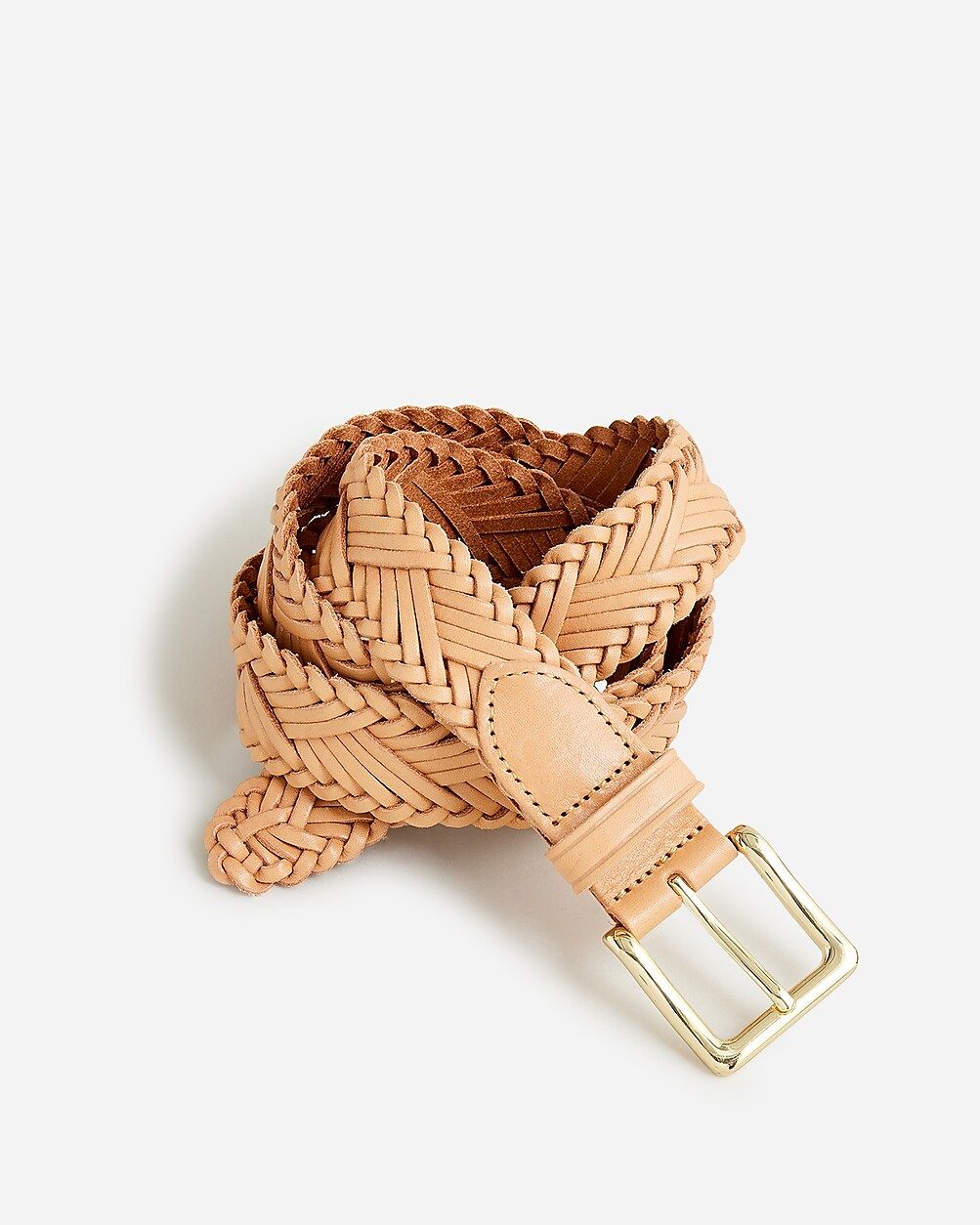 Plaited Italian leather belt | J.Crew US