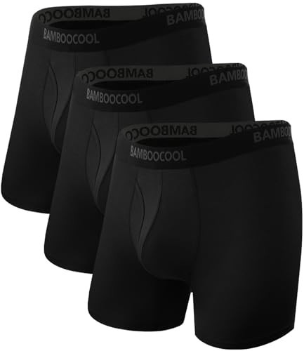 BAMBOO COOL Ultra Soft Mens Underwear Boxer Briefs Multi-pack | Amazon (US)