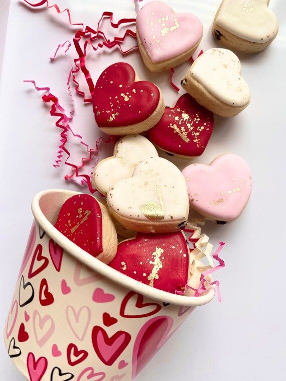 Vegan Valentines Day Mini Cookies. Heart Cookies. Love | Etsy | Etsy (US)