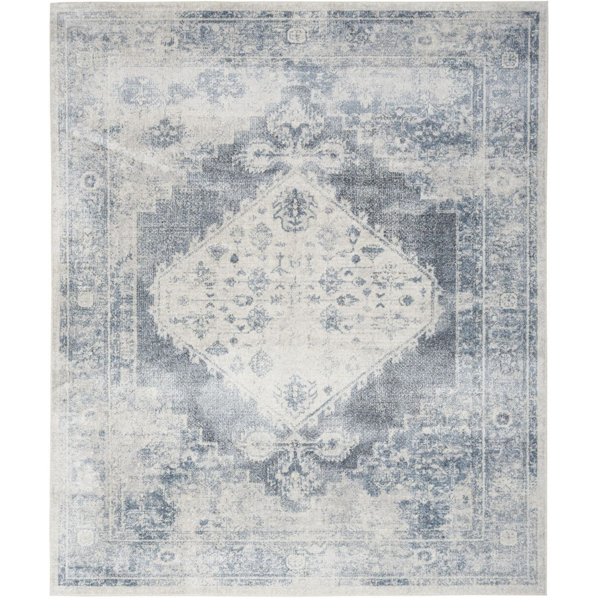 Nourison Washable Astra Vintage Persian Indoor Flatweave Area Rug Ivory Green 5'3" x 7' | Target