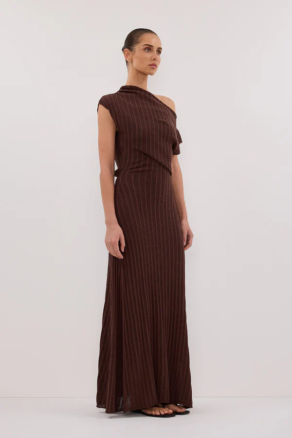 BOWIE WALNUT KNIT MAXI DRESS | DISSH
