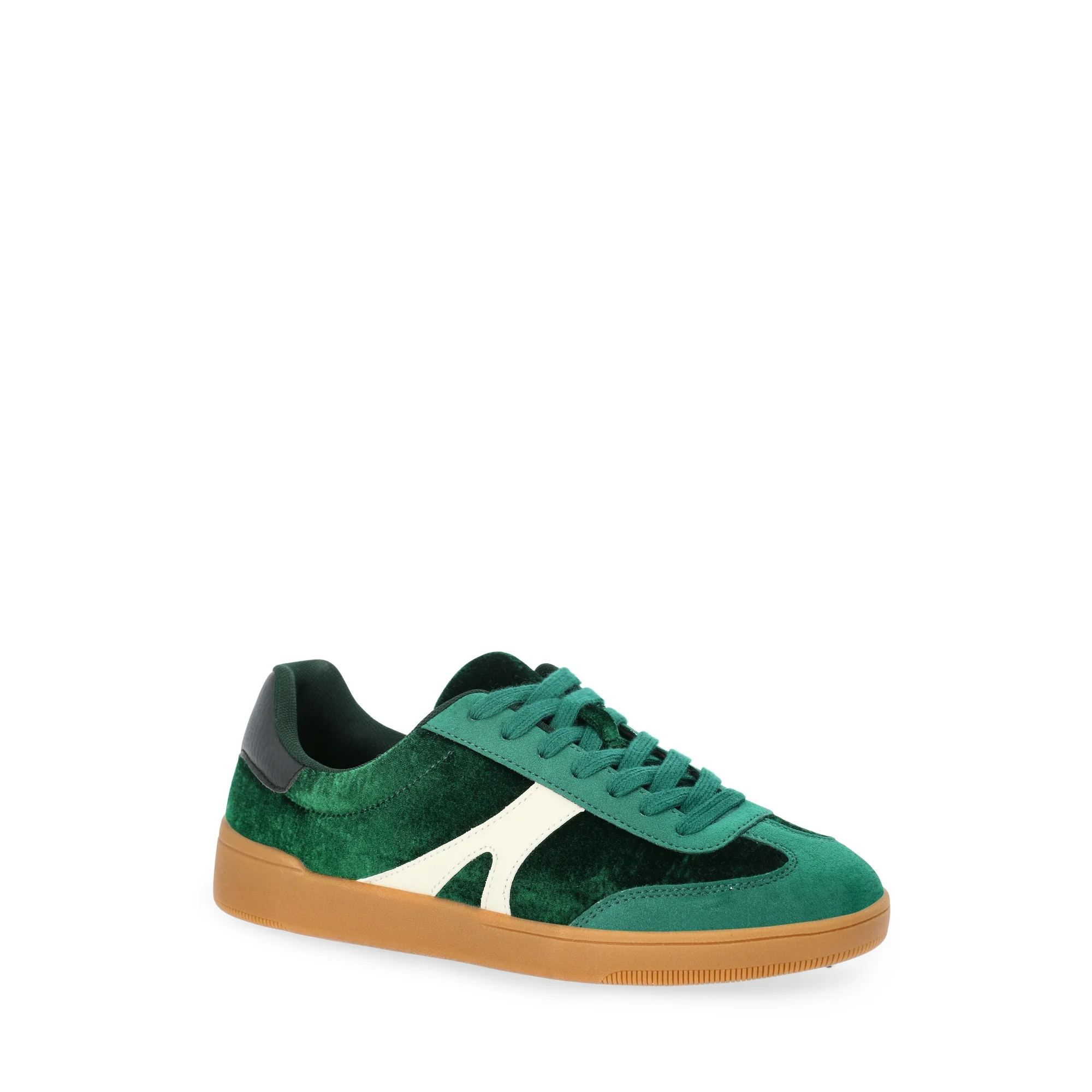 No Boundaries Women's Velvet Lace-Up Gum Sole Sneaker | Walmart (US)