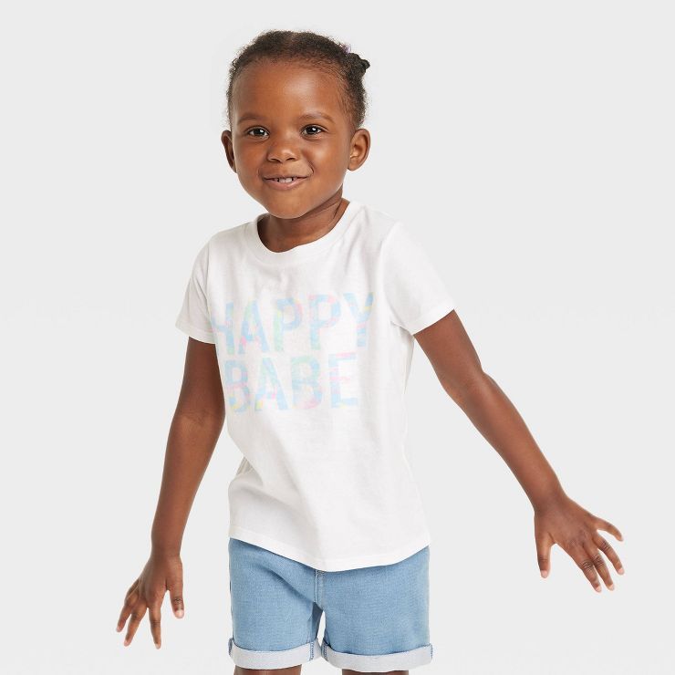 Toddler Girls' Grayson Mini Short Sleeve T-Shirt - White | Target