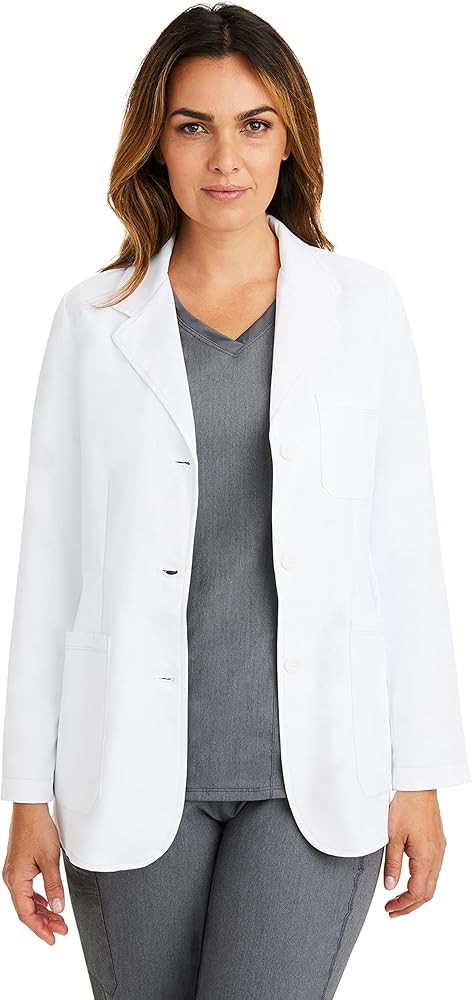 Healing Hands Women's Lab Coat with 4 Pockets, Moisture Wicking & 2-Way Stretch Fabric, Button Fr... | Amazon (US)