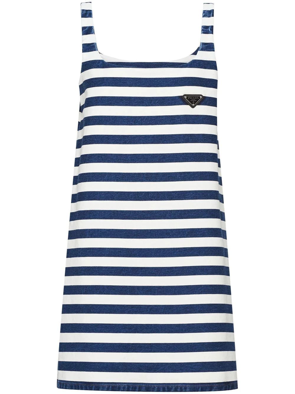 striped denim mini dress | Farfetch Global