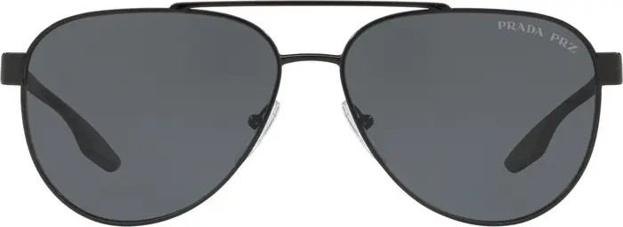 PRADA SPORT 61mm Polarized Aviator Sunglasses | Nordstrom | Nordstrom