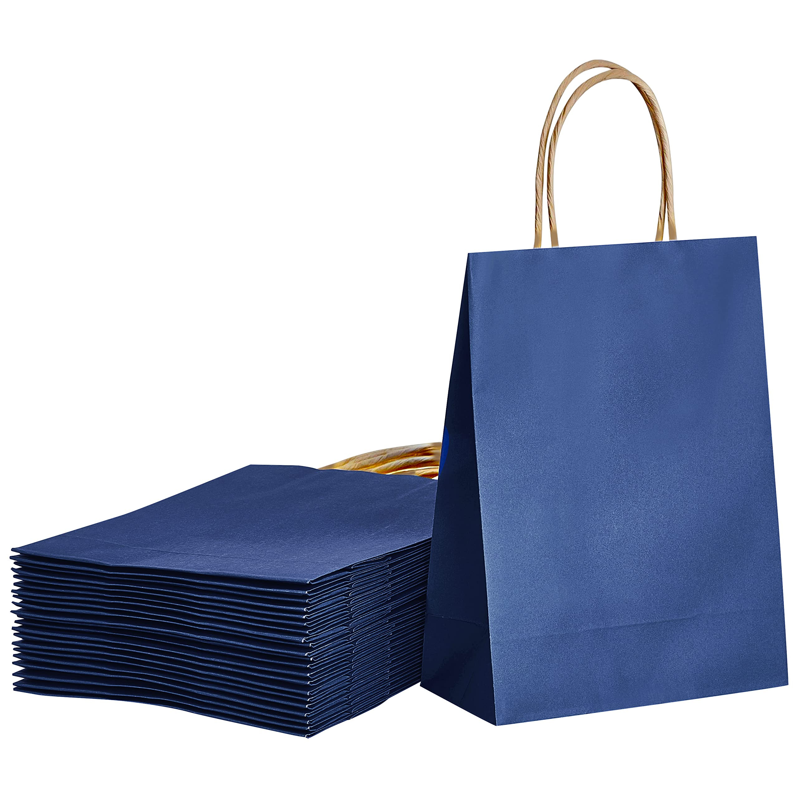 SUNCOLOR 24 Pack Small Party Favor Bags Goodie Bags for Birthday Party Gift Bags With Handle (Nav... | Amazon (US)