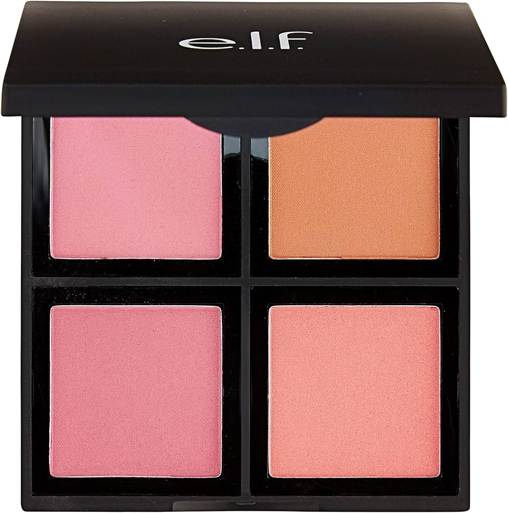 e.l.f. Cosmetics Powder Blush Palette, Four Blush Shades for Beautiful, Long-Lasting Pigment, Lig... | Amazon (US)