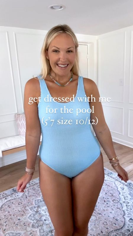 Get ready with me for the pool - amazon swimsuit - one piece bathing suit 

#LTKSwim #LTKMidsize #LTKFindsUnder50