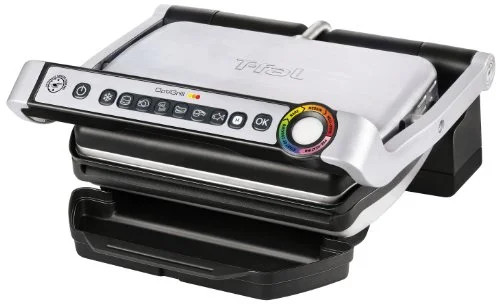T-fal GC702 OptiGrill Stainless Steel Indoor Electric Grill with Removable and Dishwasher Safe pl... | Walmart (US)