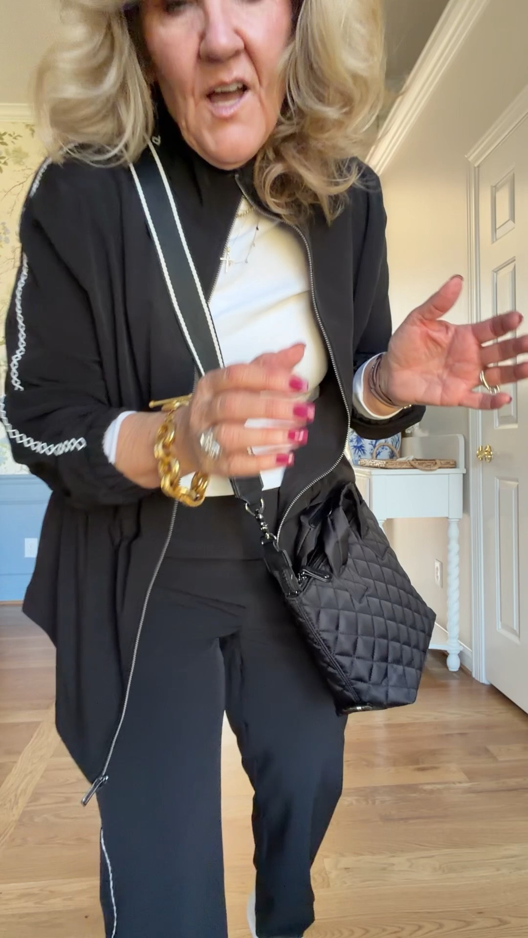 Chicos sale perfect to pick up spring travel outfits or just everyday. 
These pants run big. The 1.0 if very loose. 1.0 fits in everything else  
Cross necklace 20% off code TAKE20

#LTKSaleAlert #LTKOver40 #LTKTravel