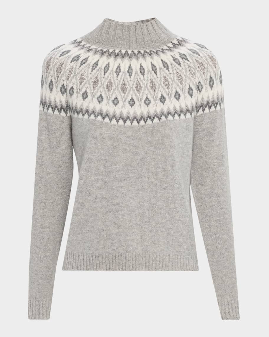Sofia Cashmere Cashmere Diamond Fair Isle Sweater | Neiman Marcus