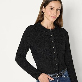 Amazon Essentials (Demi's Pick) Women's Regular-Fit Faux Mohair Button-Down Cardigan | Amazon (US)
