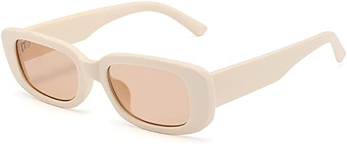Small Retro Square Sunglasses Women - UV 400 Vintage Rectangle driving, walking, traveling Glasse... | Amazon (US)