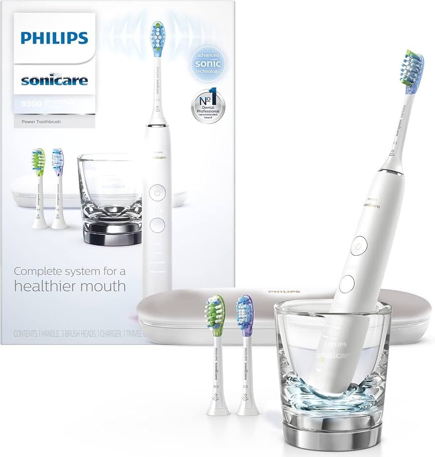 Philips Sonicare DiamondClean Smart 9300 Rechargeable Electric Power Toothbrush, White, HX9903/01 | Amazon (US)