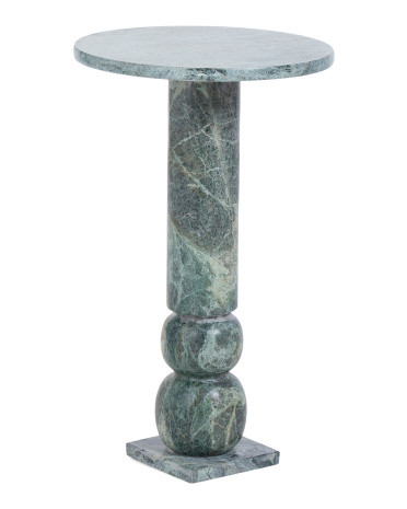 14x24 Solid Marble Shaped Pedestal Table | TJ Maxx