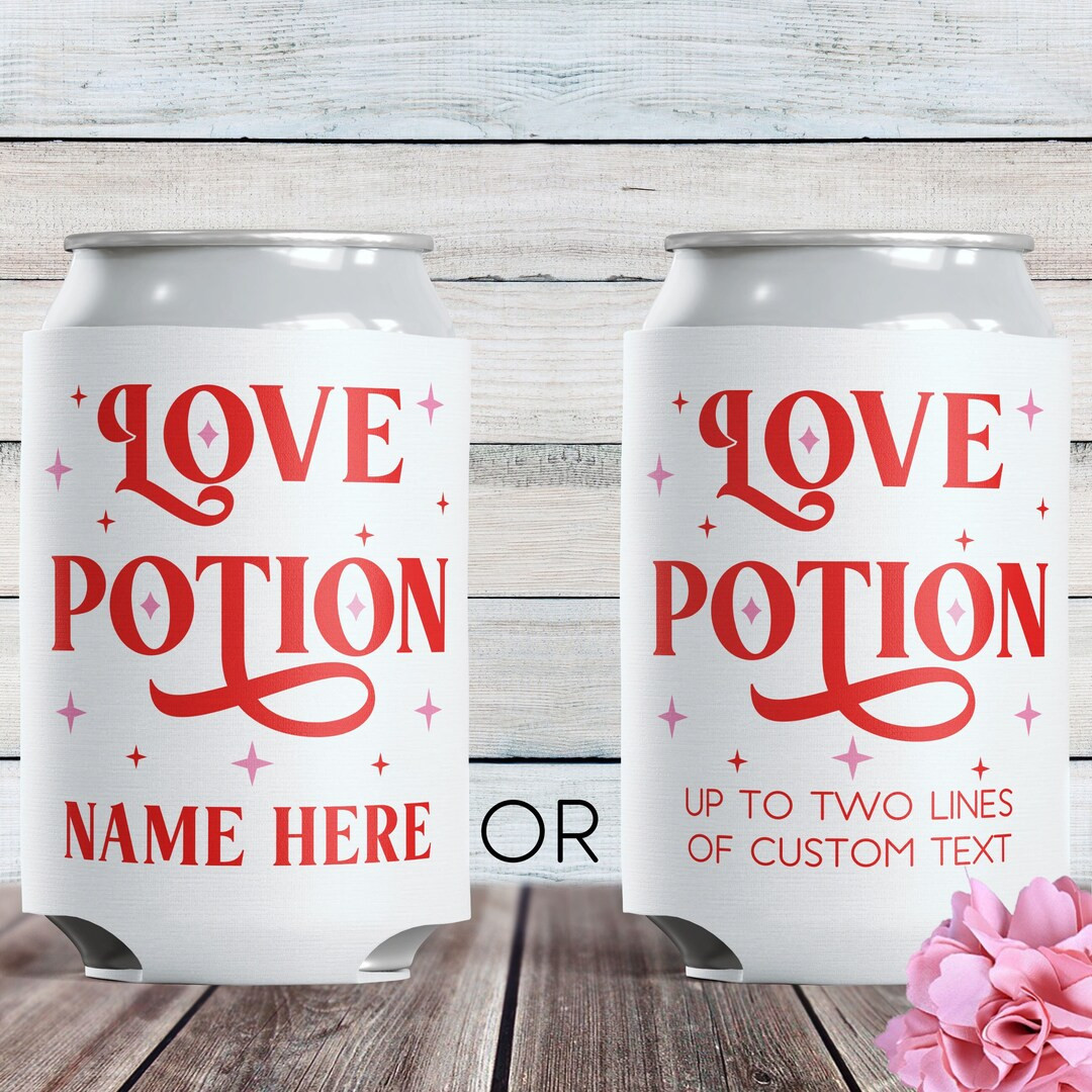 Love Potion Can Coolers, Valentine's Day Party Favors for Adults, Custom Can Cozies, Galentine's ... | Etsy (US)