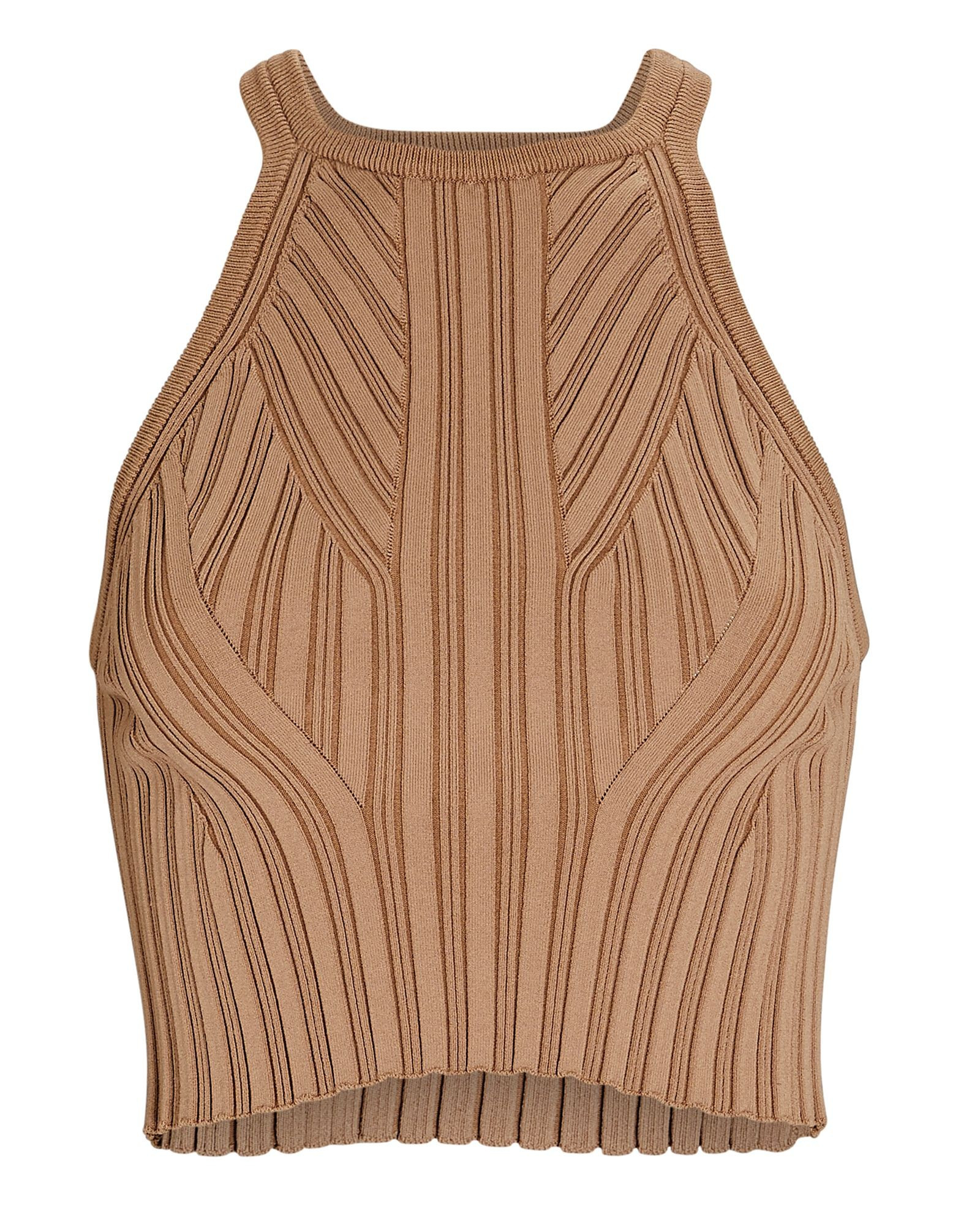 Cropped Rib Knit Tank Top | INTERMIX