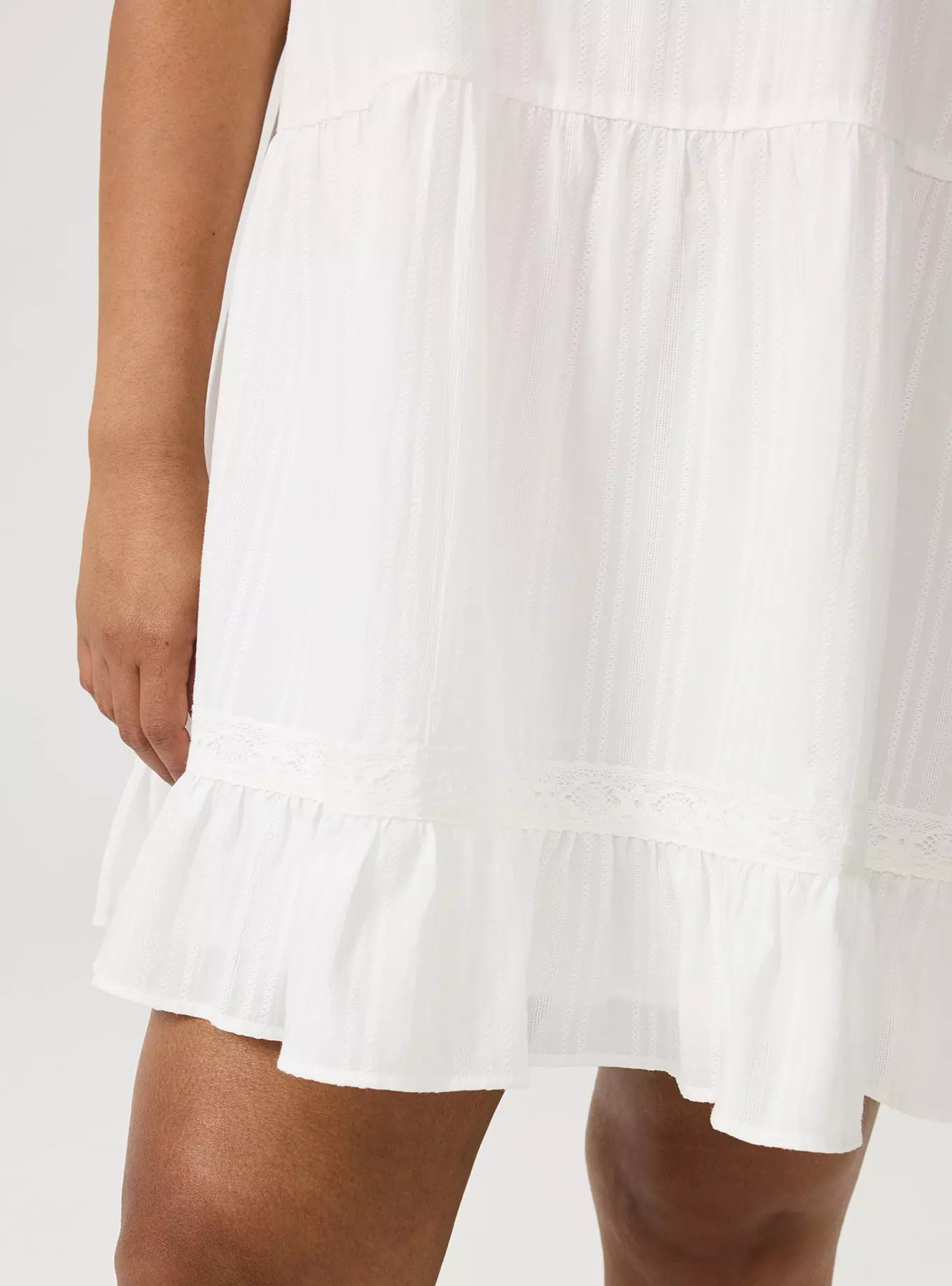 Drop-Waist Lace-Trim Mini Dress | Torrid (US & Canada)