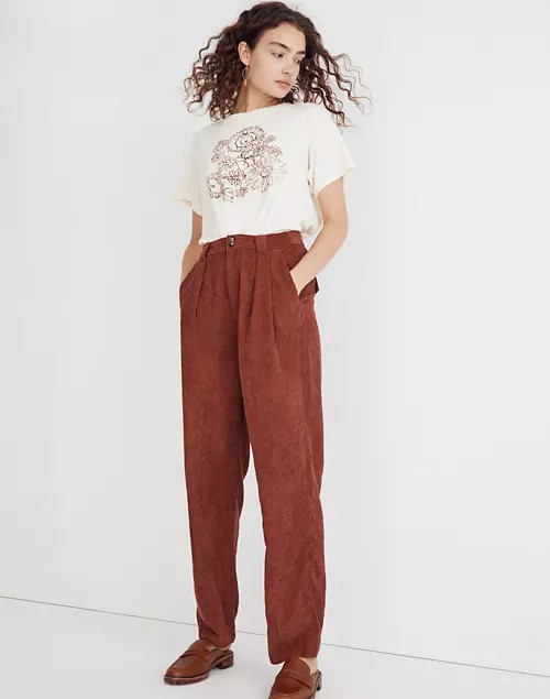 Corduroy High-Rise Tapered Pants | Madewell