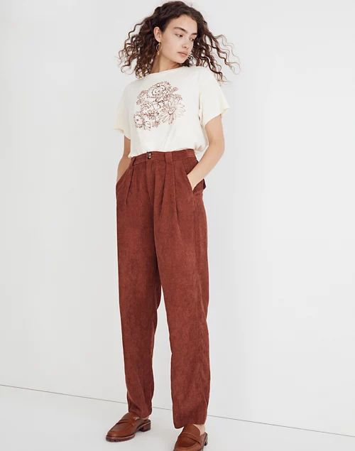 Corduroy High-Rise Tapered Pants | Madewell