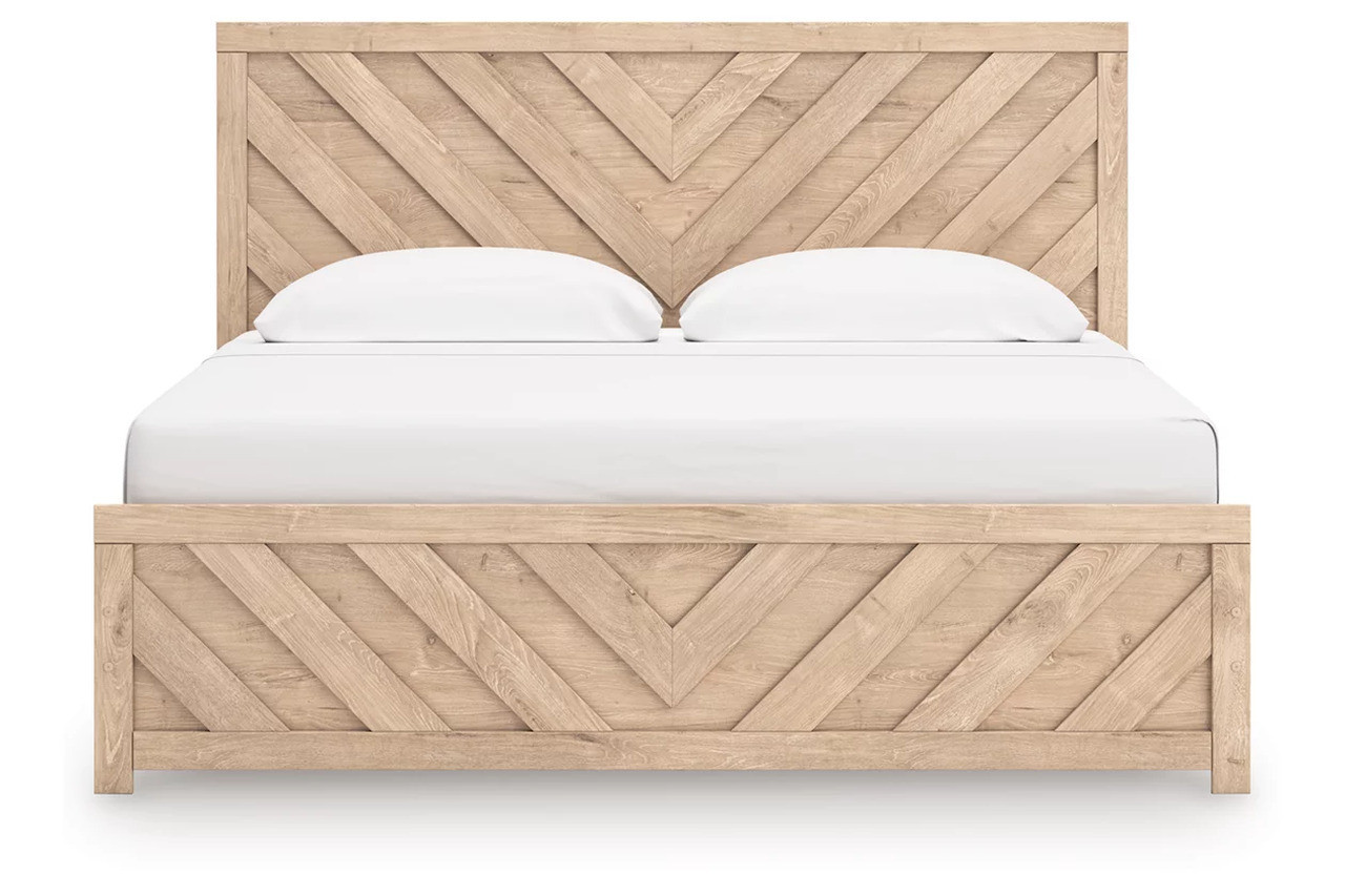 Sanginlane King Panel Bed In Tan | 1stopbedrooms